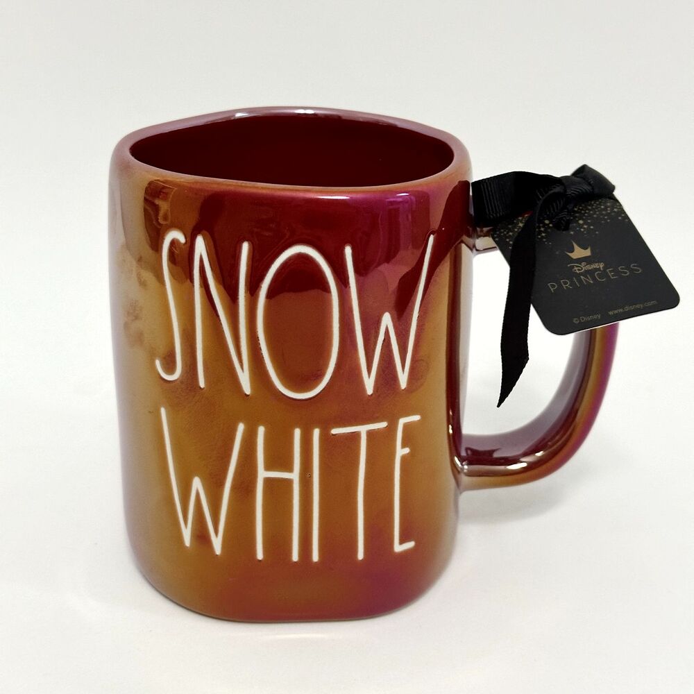 Rae Dunn Snow White IRIDESCENT Red Mug